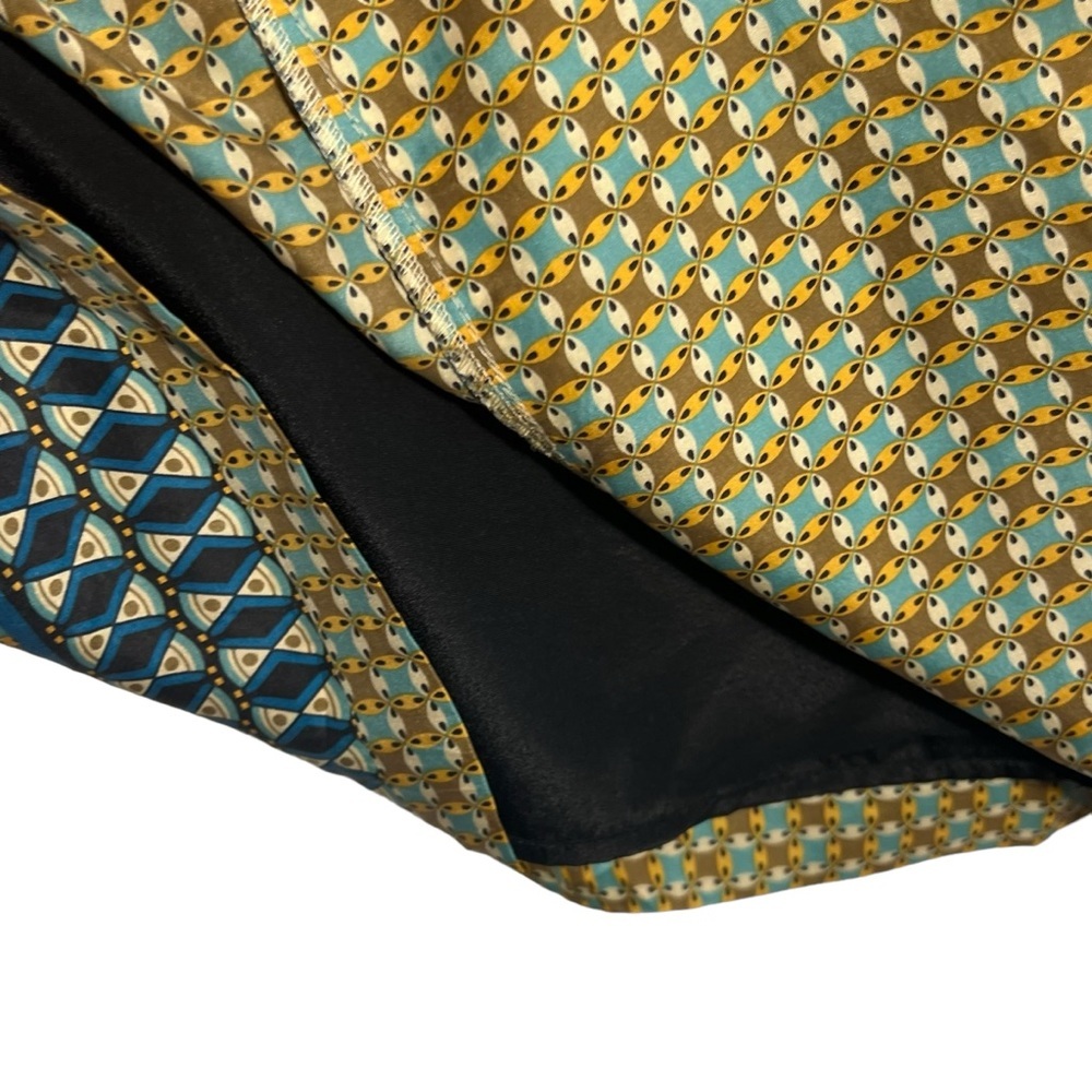 Sundance Patchwork Silk Shift Dress Geometric Pri… - image 4